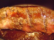 pork with sauce and rub
